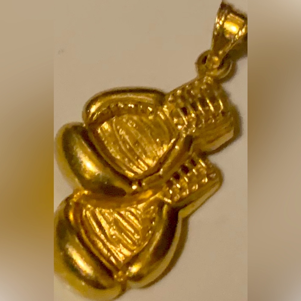14k solid gold pendant boxing gloves 4.2g